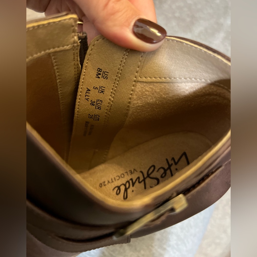 Life Stride Brown Ankle Boots - Picture 4 of 5